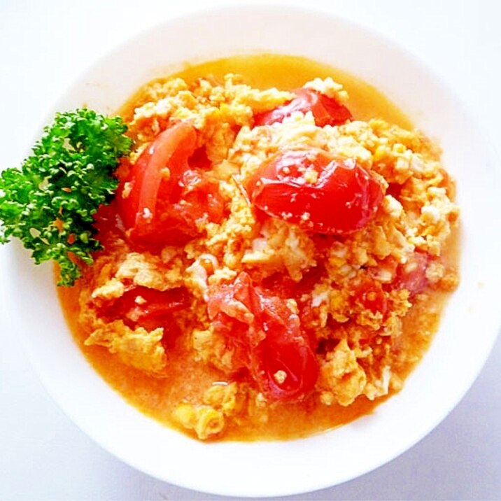 トマトと玉子の中華風炒め 西紅柿炒蛋 レシピ 作り方 By Liqueur 楽天レシピ